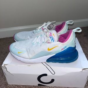 White and University Gold Women Nike Air Max 270